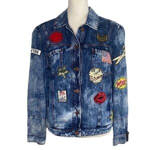 William Rast Founded by Justin Timberlake and Trace Ayala Denim Patches Jacket